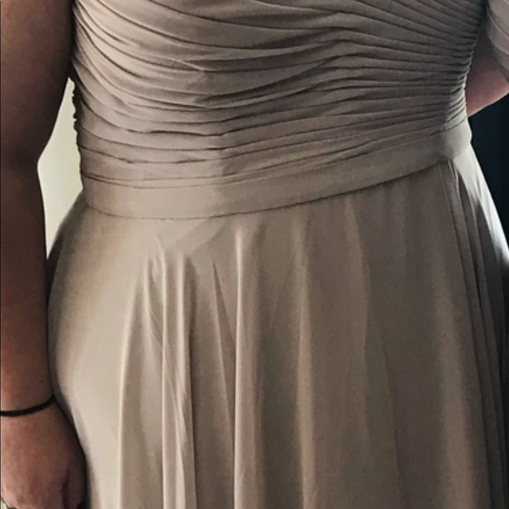 Tan/nude David’s bridal bridesmaid dress - Picture 6 of 6
